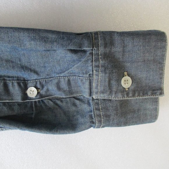BESPOKEN DENIM BUTTON-DOWN SHIRT - Picture 7 of 10